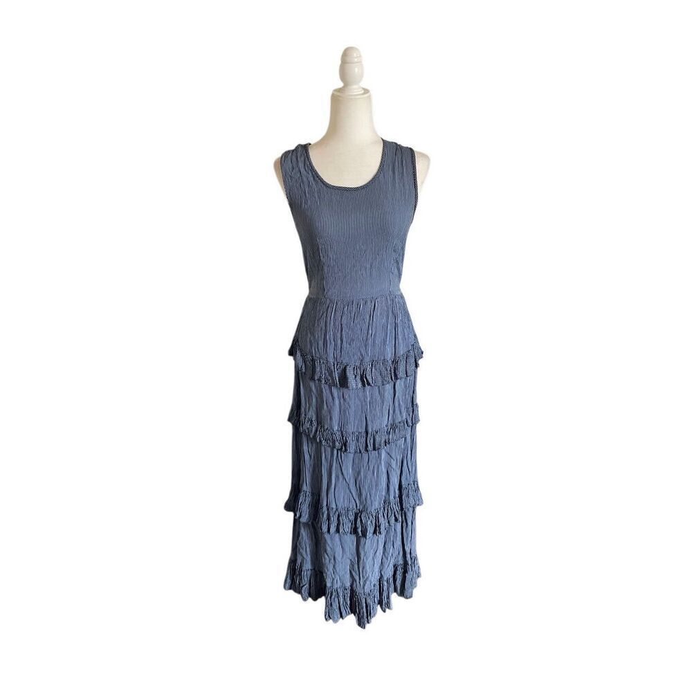 Jasmine by KVM Ruffle Tiered Midi Dress – Size S